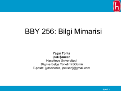 BBY 256: Bilgi Mimarisi