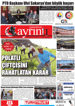 14 Mayıs 2014 - Polatlı Gazete Ayrıntı