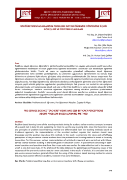 Makale - Eğitim ve &Ouml;ğretim Araştırmaları Dergisi