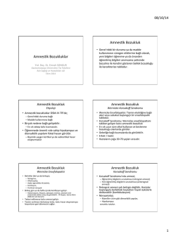 Amnestik Bozukluklar Dr. Emrah SONGUR Ekim