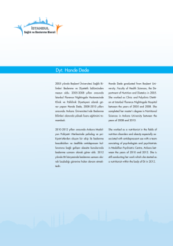 Dyt. Hande Dede - İstanbul Sağlık ve Beslenme Bienali