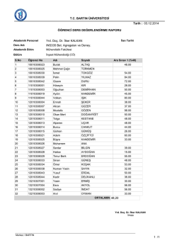 Yrd. Do&ccedil;. Dr. İlker KALKAN INS335 Bet. Agregaları ve Deney. 1 /1