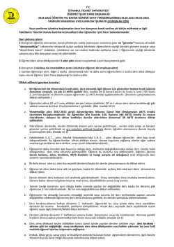 tc istanbul ticaret &uuml;niversitesi &ouml;ğrenci işleri daire başkanlığı 2014