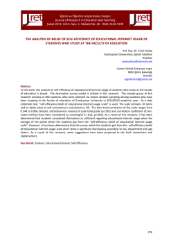 the analysıs of belıef of self-effıcıency of educatıonal ınternet usage