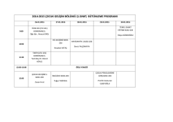 2014-2015 &Ccedil;OCUK GELİŞİM B&Ouml;L&Uuml;M&Uuml; (1.SINIF) B&Uuml;T&Uuml;NLEME