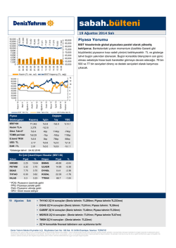 G&uuml;nl&uuml;k B&uuml;lten 19 Ağustos 2014