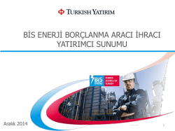 bis enerji bor&ccedil;lanma aracı ihracı yatırımcı sunumu
