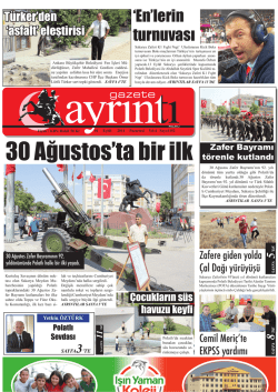 1 eyl&uuml;l 2014 pazartesi - Polatlı Gazete Ayrıntı