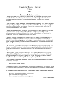 Mucizeler Kursu - Dersler B&ouml;l&uuml;m I Ders 77