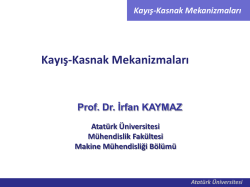 Kayış-Kasnak Mekanizmaları