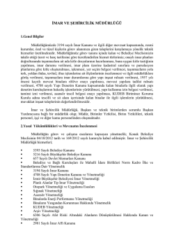 İMAR VE ŞEHİRCİLİK M&Uuml;D&Uuml;RL&Uuml;Ğ&Uuml;