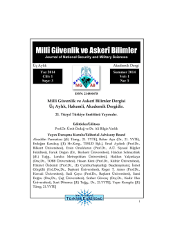 Mill&icirc; G&uuml;venlik ve Asker&icirc; Bilimler - Mill&icirc; G&uuml;venlik ve Askeri Bilimler