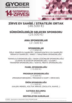 GYODER sponsorluk kiti GENEL UYELER