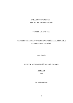 manyetotell&uuml;rik y&ouml;ntemde genetik algoritma ile parametre kestirimi