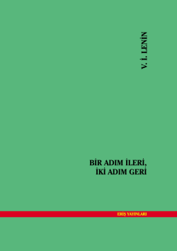 Lenin, Bir Adım İleri, İki Adım Geri