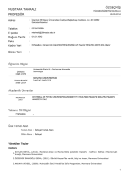 Detaylı &ouml;zge&ccedil;miş i&ccedil;in tıklayınız - İstanbul 29 Mayıs &Uuml;niversitesi