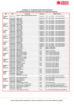 Gaziantep DERS PROGRAMI 12