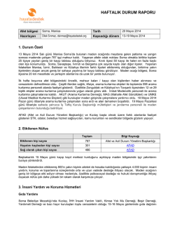 haftalık durum raporu