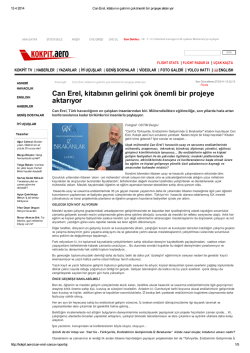 Can Erel, kitabının gelirini çok önemli bir projeye aktarıyor