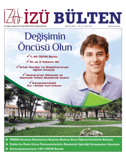 Mayıs 2014 bülteni - İstanbul Sabahattin Zaim Üniversitesi