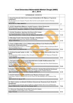 İ&ccedil;indekiler - Portal - Fırat &Uuml;niversitesi