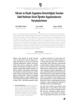 Y&uuml;ksek ve D&uuml;ş&uuml;k Uygulama G&uuml;venirliğiyle Sunulan