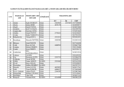 EV İŞ CEP 1 Adalet Kadir DURGUT Erkek 2345967 2337287