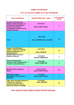 hizmet i&ccedil;i eğitimler