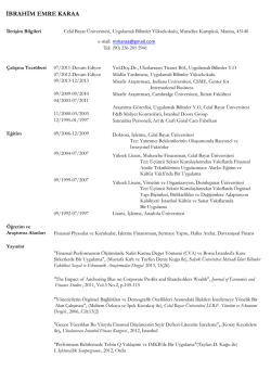 ibrahim emre karaa - Uygulamalı Bilimler Y&uuml;ksekokulu