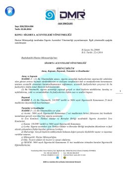 Sigorta Acenteleri Y&ouml;netmeliği