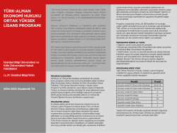 tglaw-Program-Borusu - T&uuml;rk-Alman Ekonomi Hukuku Ortak Y&uuml;ksek