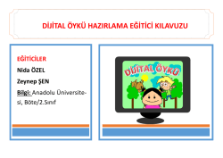 dijital &ouml;yk&uuml; hazırlama eğitici kılavuzu
