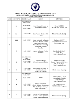 gemi acenteleri eğitim semineri ders programı