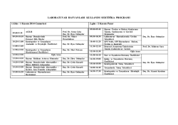 LABORATUVAR HAYVANLARI KULLANIM SERTİFİKA PROGRAMI