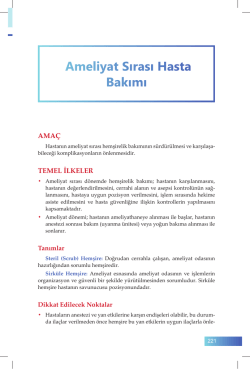 38. Ameliyat Sırası Hasta Bakımı
