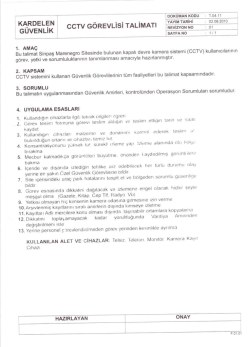 CCTV Gorevlisi Talimati