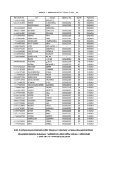TC Kimlik No Ad Soyad &Ouml;ğrenci No NOTU A&ccedil;ıklama 52492415350