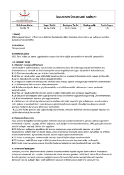 enf.tl.07 izolasyon &ouml;nlemleri talimatı