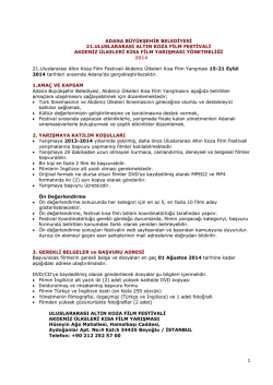 21. Uluslararası Altın Koza Film Festivali Akdeniz &Uuml;lkeleri Kısa Film