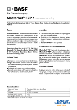 MasterSet&reg; FZP 1 (Eski adı POZZUTEC&reg; 1) Polinaftalin