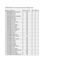 30650: EHB 232E, Circuit and System Analysis Dersi İ&ccedil;in &Ouml;ğrenci