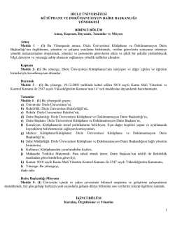 dicle &uuml;niversitesi k&uuml;t&uuml;phane ve dok&uuml;mantasyon daire başkanlığı