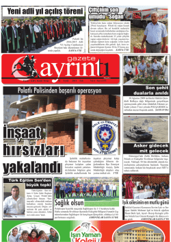 2 eyl&uuml;l 2014 salı - Polatlı Gazete Ayrıntı