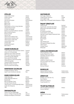 oteller askeri kurumlar konferans salonları kamu
