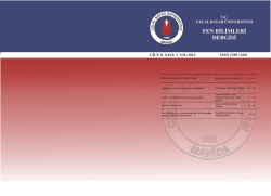 Dış ve İ&ccedil; Kapak, Danışma Kurulu - Fen Bilimleri Enstit&uuml;s&uuml;