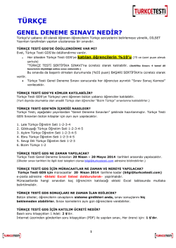 TÜRKÇE - Uluslararası Türkçe Testi