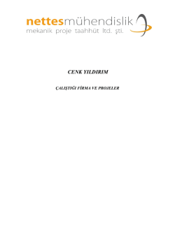 cenk yıldırım kimdir? - Nettes Mühendislik Makine Proje Taahhüt