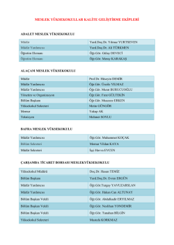 Meslek Y&uuml;ksek Okulları