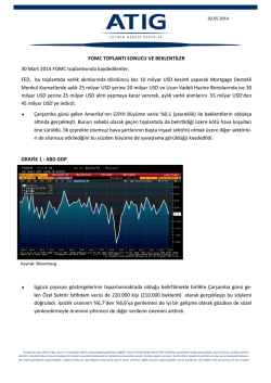 FOMC TOPLANTI SONUCU VE BEKLENTİLER 30 Mart 2014 FOMC
