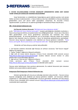 e- fatura kullanıcılarının e-fatura d&uuml;zenleyip